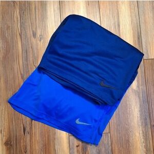 2 Pairs Blue Nike Dri-fit Performance Athletic Training Shorts Men Large Pockets
